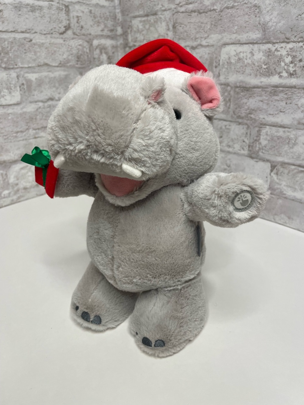 Hallmark Singing Gray Hippo Plush Sings I Want A Hippopotamus For Christmas
